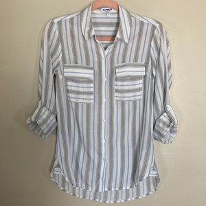 Express Striped City Shirt - XS